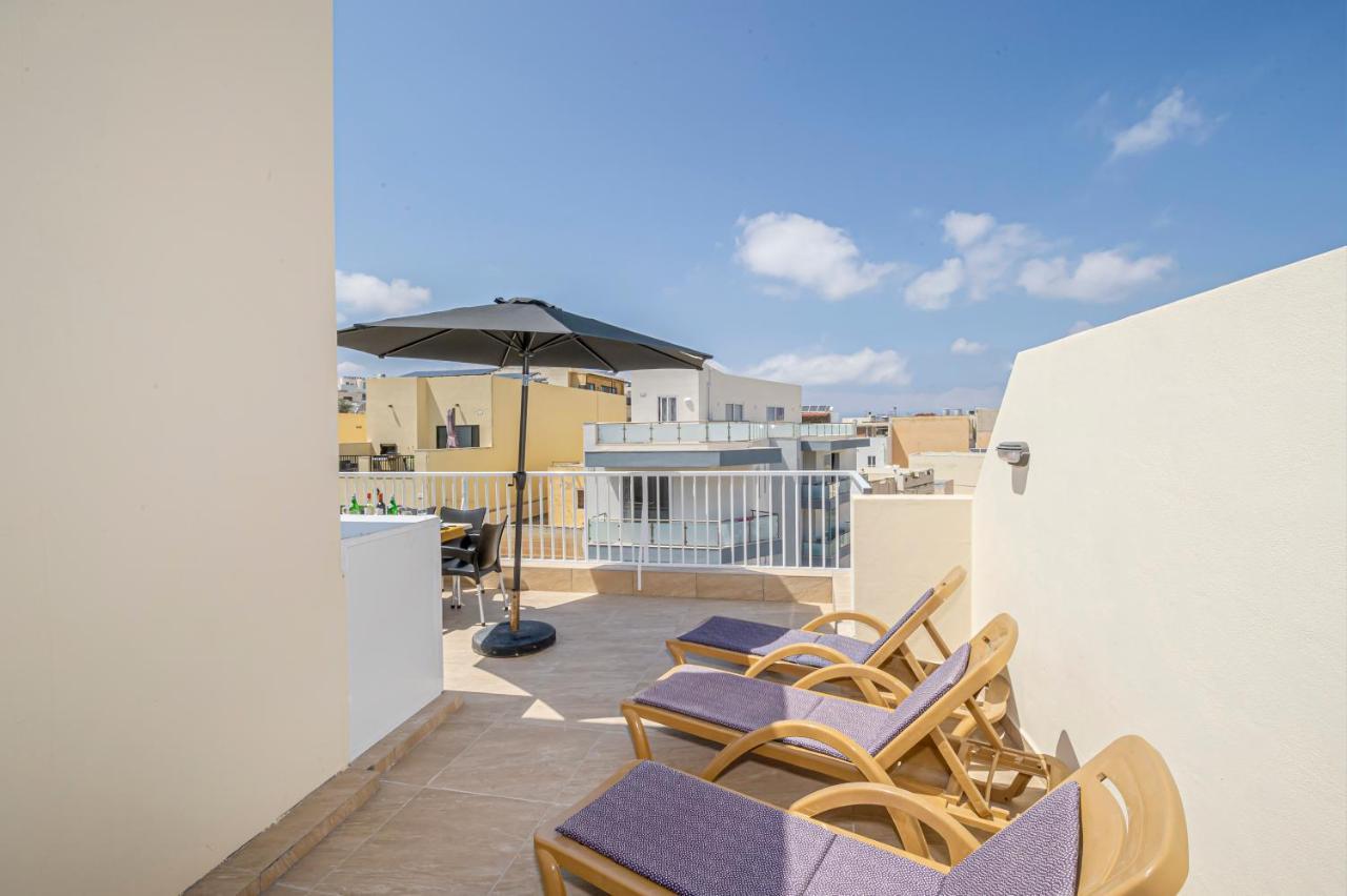 Summer Breeze Penthouse With Private Hot Tub & Terrace With Panoramic Views, By Getawaysmalta Mellieħa Dış mekan fotoğraf